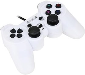 Resim Kontorland Kablolu PC Gamepad – D-Input & X-Input Destekli Çift Titreşimli USB Oyun Kolu (Beyaz) 