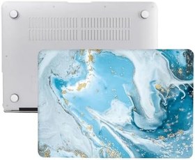 Resim McStorey Macbook Air M1 Kılıf 13inç Uyumlu Sert Kapak Lazer Baskılı Çizilme ve Darbe Koruyucu TouchID M1 Air A2337 A2179 A1932 Mavi 