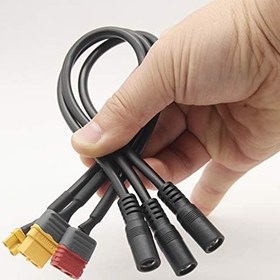 Resim XT60 XT30 T Dişi DC5.5 2.5 Konektör Adaptör Kablosu 10A Fatshark Aomway FPV Gözlükler için Pil RC Drone Drone Aksesuarları (Renk: Dişi XT60) 