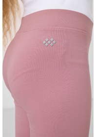 Resim Tommylife Gül Kurusu Pamuklu Kısa Paça Standart Fit Basic Kız Çocuk Tayt - 75188 Gül Kurusu 