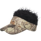 Resim Moveevo Peruk Beyzbol Şapkası Komik Peruk Güneşlik Şapka Kısa Sahte Saç Şapkası Orman Kamuflajı/siyah 