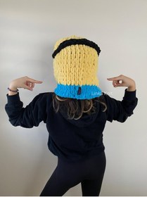 Resim Linka Knit El Yapımı Domuzcuk Kayak Kaskı Maskesi, Kayak Maskesi, Kayak Kaskı Koruyucu Kılıf 