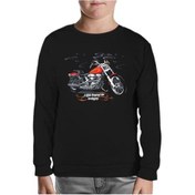 Resim Motosiklet - Ride Extraordinary Siyah Çocuk Sweatshirt 