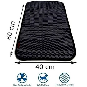 Resim Yünteks Elekli Kedi Tuvalet Önü Kedi Kum Paspası Gri Delikli Kedi Tuvalet 