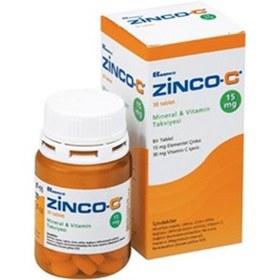 Resim Zinco C 15 mg 30 Tablet 
