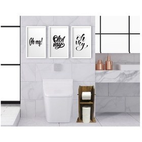 Resim Bk Home Doğal Masif Ahşap Tuvalet Kağıtlığı Ve Dekoratif 3’Lü Ahş (551051902) 