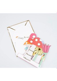 Resim Meri Meri - Mushroom Concertina Card - Mantar Tebrik Kartı 