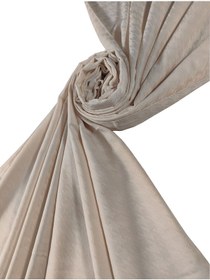 Resim Mim Eşarp Enba Viskon Jakarlı Kaz Ayağı Desenli Şal 75x190 Cm Krem 