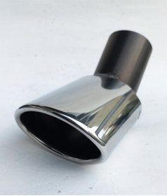 Resim 60 Mm. Dirsek Yassı Kesik Tekli Krom Egzoz Ucu Eksoz 