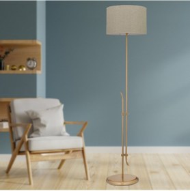 Resim Jolly Eskitme Şapkalı Eskitme Modern Tasarım Ayaklı Abajur Lamba Metal Lambader 