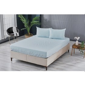 Resim Colourful Fitted Çarşaf Çift King Size - Mavi 