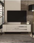 Resim Retrolp2ct Tv Sehpası Beyaz-gümüş 