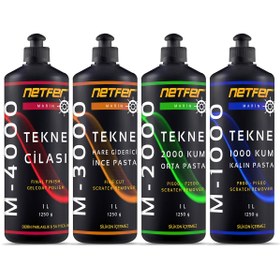 Resim Netfer 4'lü Marin Tekne Pasta Cila Set - 4x1 L 
