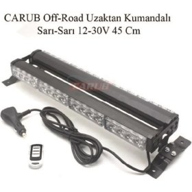 Resim Carub Off Road Projektör Çift Taraflı Uzaktan Kumandalı 12 V 30V 45 cm 