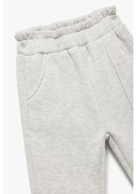 Resim Koton Kız Bebek Nervürlü Cep Detaylı Beli Lastikli Jogger Eşofman Altı Gri 