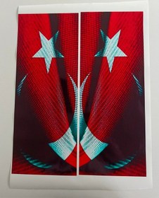 Resim Araç Kapı Direk Kaplama Folyosu Bayrak Desenli Drk27 Sağ Sol Takım 2 Adet - 22x50 Cm 