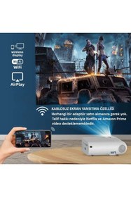 Resim HyMark 1080P Mini Taşınabilir Wifi iOS & Android Telefon Yansıtma P62 Model Projeksiyon Cihazı 