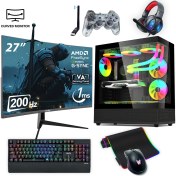 Resim İzoly Nextgen H-X Ryzen 5 7500F 32GB 1tb M.2 Nvme Rtx 4060 8gb 27" 200HZ 240MM Sıvı Soğutma Oyuncu Masaüstü Bilgisayarı 