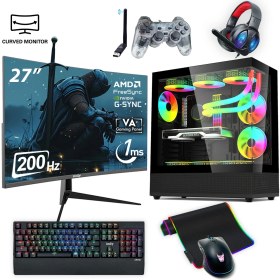 Resim İzoly Nextgen H-X Ryzen 5 7500F 32GB 1tb M.2 Nvme Rtx 4060 8gb 27" 200HZ 240MM Sıvı Soğutma Oyuncu Masaüstü Bilgisayarı 
