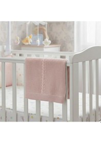 Resim Sebi Bebe Triko Hattuş Battaniye 95x86 Cm 4152 Pembe 