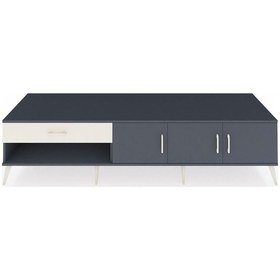 Resim Kronos Tv Ünitesi 2 Raflı Tek Çekmeceli 3 Kapaklı 220x59x51 Antrasit-antrasit/aytaşı Antrasıt/aytası - Antrasıt 