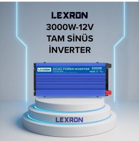 Resim Lexron - İnges 12 Volt 3000 Watt Tam Sinüs İnverter - 12v 3 Kw 220 Volt Çevirici İnvertör 