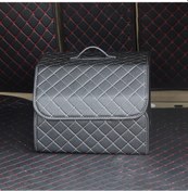 Resim Cbtx Araç Bagajı Katlanabilir Saklama Kutusu, Damalı Orta Boy: 40 X 32 X 30cm Bej 