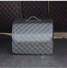 Resim Cbtx Araç Bagajı Katlanabilir Saklama Kutusu, Damalı Orta Boy: 40 X 32 X 30cm Bej 