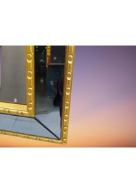 Resim AYNA-Dresuar HAYAL MODEL Parlak Gold Renk Kayın torna Kutu içinde sevk El Yapım Gold 