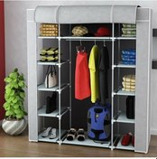 Resim Teknor Çift Yandan Raflı Bez Dolap Gri 