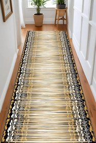 Resim Rovigo Dijital Baskı Yıkanabilir Kaymaz Taban Salon Halısı Ve Yolluk RV051-FNL324, Sarı, 180 x 250 