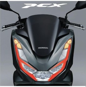 Resim Honda Pcx Ön Far Kaşı Tasarımı Şeffaf Sticker Kırmızı 