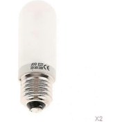 Resim 2x Jdd Tipi 250w 220-240v E27 Buzlu Halojen Ampul Model Lamba Tüpü 