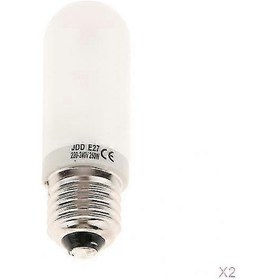 Resim 2x Jdd Tipi 250w 220-240v E27 Buzlu Halojen Ampul Model Lamba Tüpü 