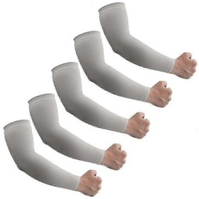 Resim Upf50+sun Uv Korumalı Soğutma Kovanları, 5 Çift Kompresyon Kovanı Kol Dövme Örtüsü Fg2025031702263 Gri 