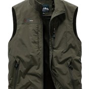 Resim Erkek Yaz Rahat Yelek Çok Cep ile - Nefes Alabilen Düz Renk Polyester, Fermuarlı, Ayarlanabilir Göğüs Askısı, Açık Hava Aktiviteleri için İdeal, Günlük Yaz Giyim|Dağ Emblemi Tasarımı|Polietilen Yelek, Yaz Yeleği 