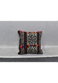 Resim Zehra Abla Halı Yeni El Dokuma Dekoratif Kilim Kırlent Yastık Kılıfı 6497 Çok Renkli 