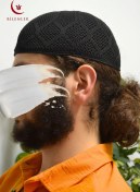 Resim Erkek Örme Takke Hac Ve Umre İçin İdeal Nefes Alabilir Standart Beden Takke Siyah 