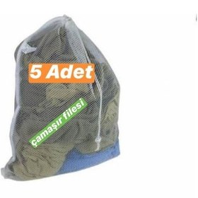 Resim Çamaşır Yıkama Filesi 5 Adet Bora Çamaşır Filesi Çamaşır Torbası Beyaz 