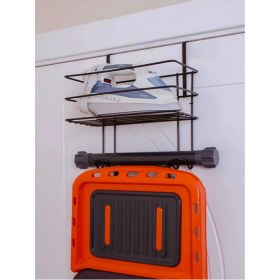 Resim Kalın Telli Ütü ve Ütü Masası Askısı, Sepet ve Banyo Organizer Seti 