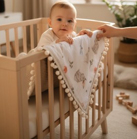 Resim grow with muslin %100 Pamuk Çok Amaçlı Çift Katlı Müslin Battaniye (80X100) 