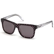 Resim Diesel Unisex Siyah-Füme Organik (UV) Cam Selüloz Asetat (Selüloid) Kapalı Çerçeve Dikdörtgen Güneş Gözlüğ 