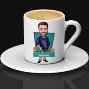 Resim Kravatlı Öğretmen Hediyelik Karikatürlü Kahve Fincanı 