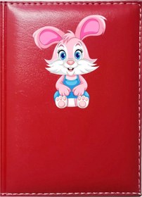 Resim Promosyon Denizi Sevimli Tavşan 3 Görselli Kırmızı Ruhsat Kabı 