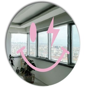 Resim Yuvarlak Ayna, Pinterest Ayna, Renkli Duvar Dekoru, Pinterest Oda Dekoru, Kırılmaz Dekorafif Ayna 