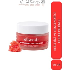 Resim Let'scrub Moisturizing Lip Exfoliator Sweet Kisses Besleyici ve Nemlendirici Dudak Peelingi 30 gr - Gratis 
