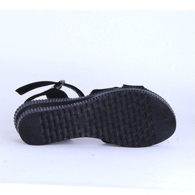 Resim Moda Ayakkabı 152 Ortopedik Süet 7cm Kadın Sandalet Ayakkabı Siyah 