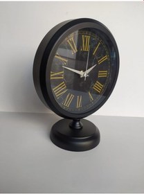 Resim Siyah Renkli Metal Ofis Salon Masa Saati 25*20 cm 