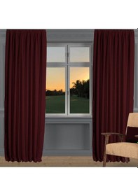 Resim Bordo Ada Fon Perde Normal Pile 1'e 2,5 Pile-bordo Bordo 