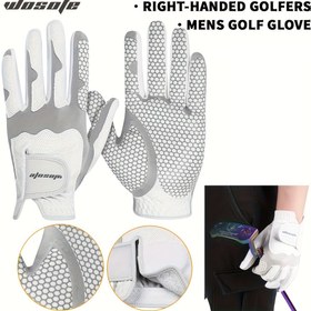 Resim 1 adet Sol El Erkek Golf Eldiveni - Nefes Alabilen PU, Kaymaz Silikon Tutuş, Yumuşak & Konforlu, Her Hava Koşuluna Uygun, Sağ El Golfçüler İçin İdeal, Konforlu Golf Ekipmanı | Modern Golf Eldiveni | Dayanıklı Golf Eldiveni, Golf Eldivenleri, Golfçüler İçin İdeal 